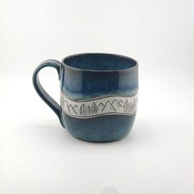 Kubek Ceramiczny Ciemny 370ml